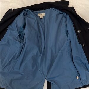 J. Crew Navy Pea Coat with Blue Lining